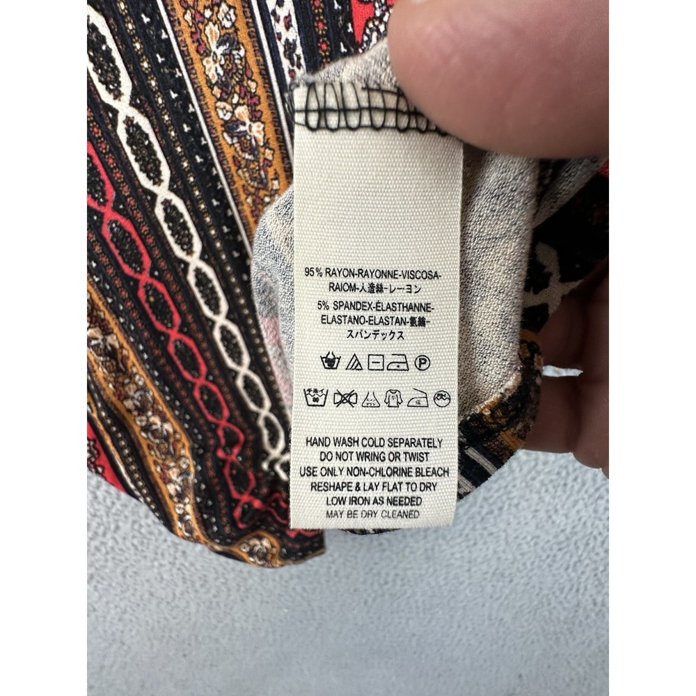 Free People Multicolor Striped Paisley Mock Neck Tunic - Picture 7 of 11